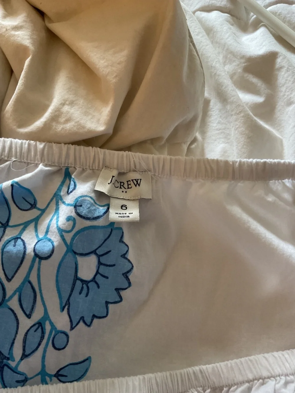 J.Crew Blue & White Floral Cotton Midi Dress – Size 6